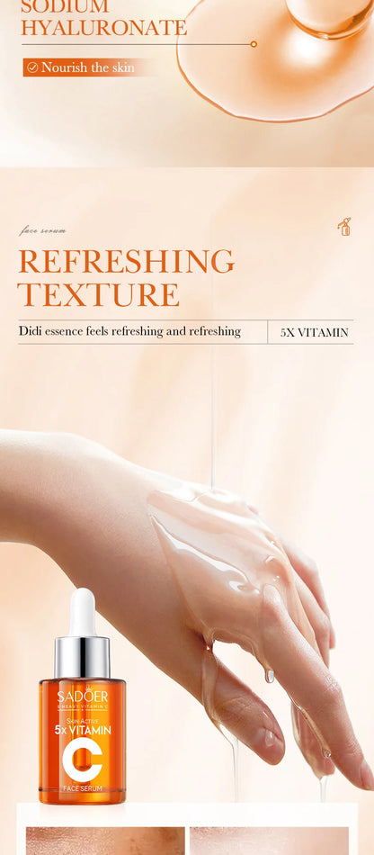 Vitamin C Hydrating Serum 5 Functions Facial Moisturizing Repair Essence Facial Shrink Pores Brightning Korean SkinCare Products