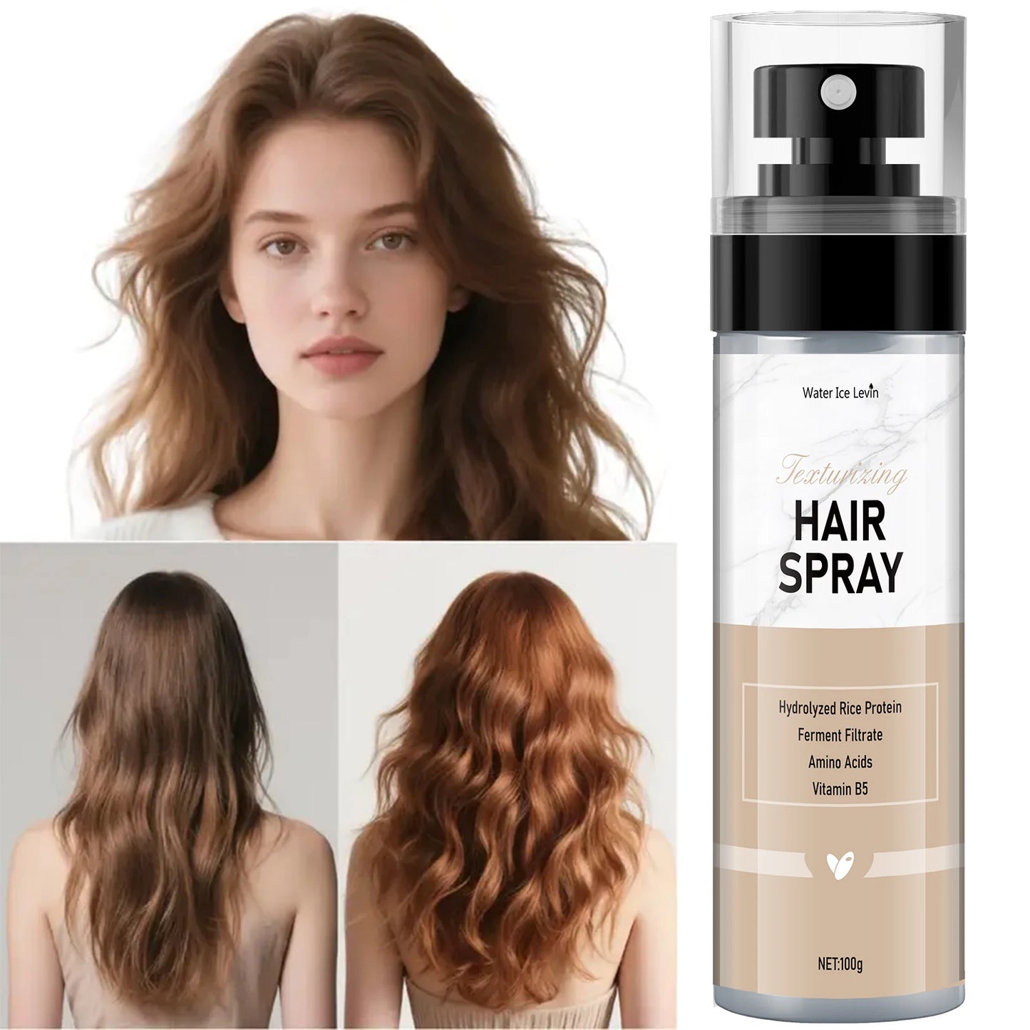 Texturizing Hair Spray - Contains Rice Protein, Moisturizing and Repairing Care, Amino Acids, Vitamin B5, Winter Hair Care