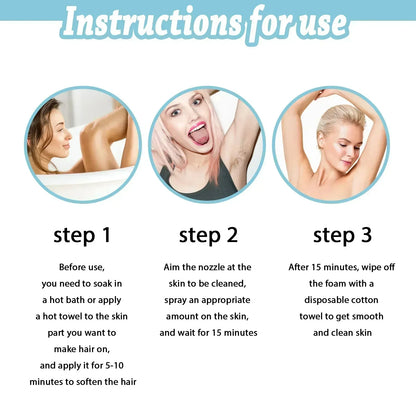 Hair Removal Spray Permanent Epilator Cream Intimate Areas Health Painless Hair Remover Growth Inhibitor For Body Care New