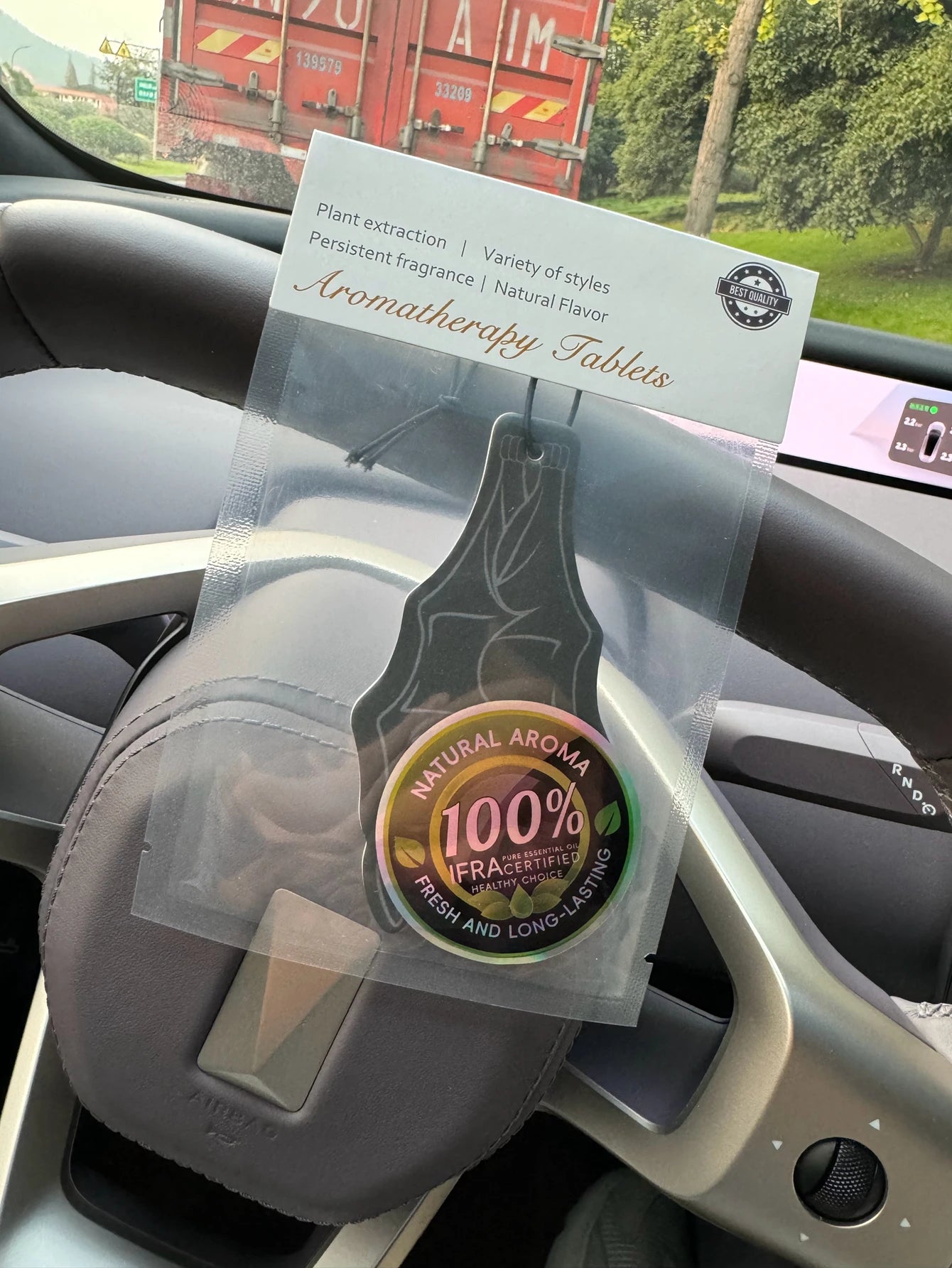 Hanging Bat “Sustainable Fresh” Long-Lasting Car Air Freshener - Aromatherapy Scented Paper Pendant for Rearview Mirror and Ventilation, Car Deodorization, Long-Lasting Fragrance, Stress Relief Accessories, Gifts for Clas