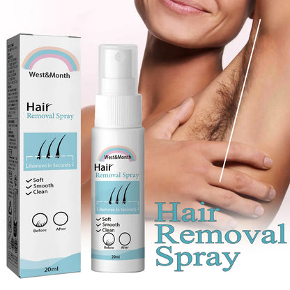 Hair Removal Spray Hair Growth Inhibitor Natural Painless Depilatory Spray Body Armpit Private Parts Hair Remover for Smooth Ski