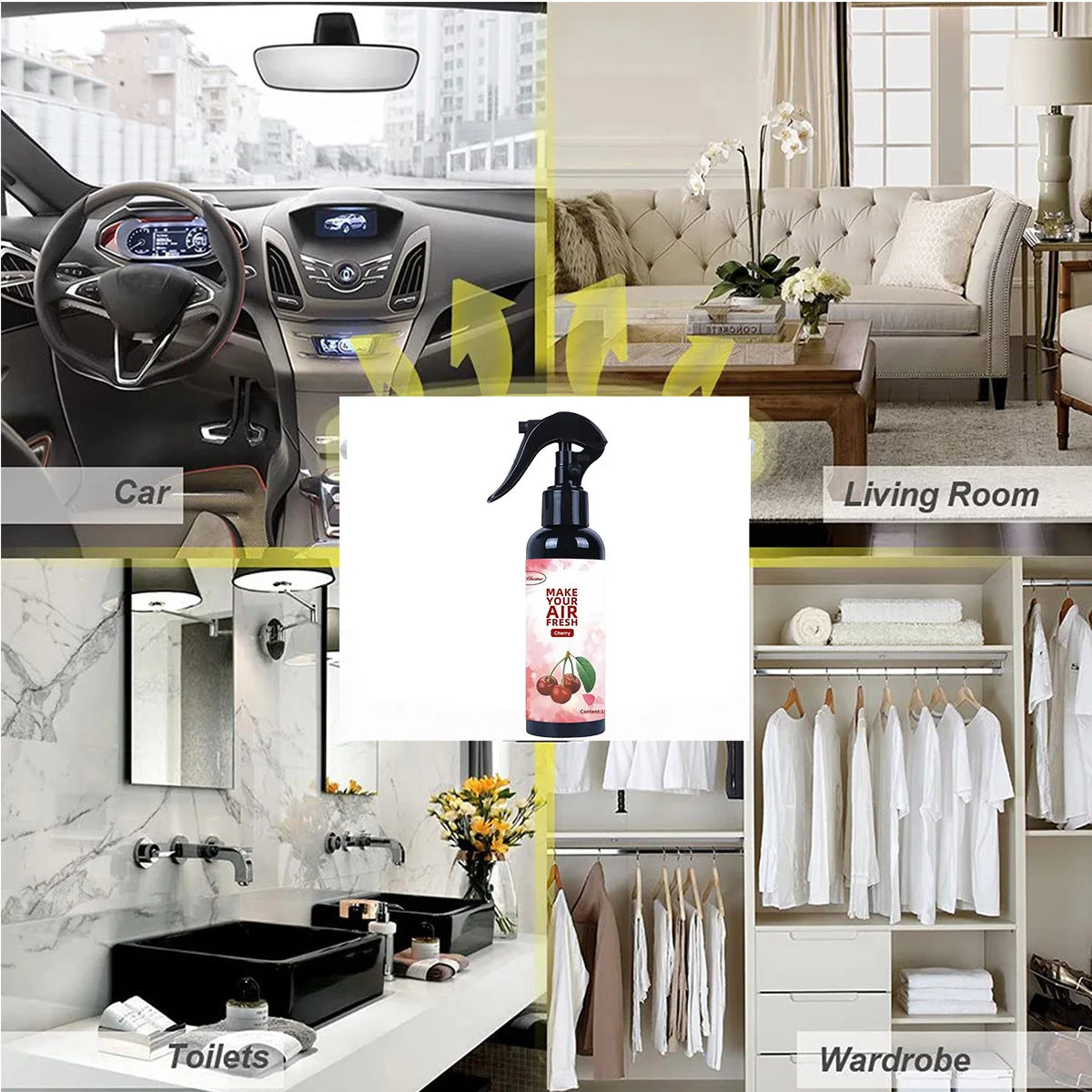 150ML Car Air Freshener  Spray Perfume Odor Eliminator Essential Long-Lasting Home Air Purification Deodorization