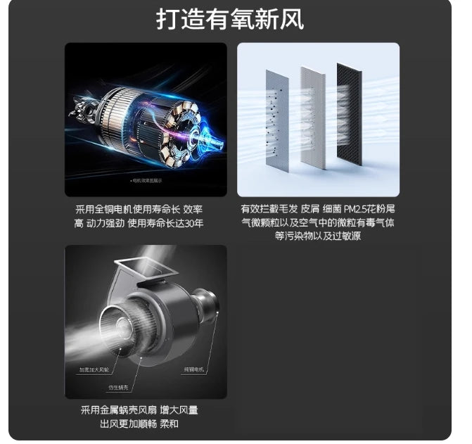 200 Air Volume Two-way Flow Fresh Air Fan [Ordinary Type] Household Whole House Purification Fresh Air Fan Two-way Flow Exhaust