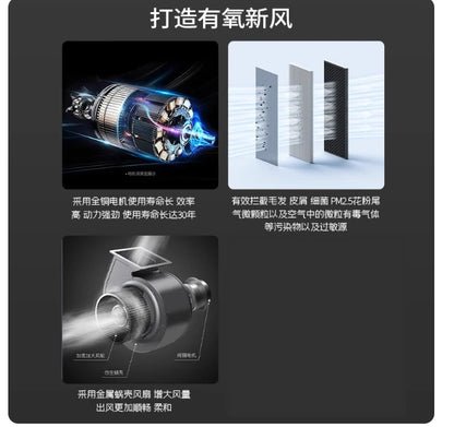 200 Air Volume Two-way Flow Fresh Air Fan [Ordinary Type] Household Whole House Purification Fresh Air Fan Two-way Flow Exhaust