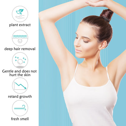 Hair Removal Spray Hair Growth Inhibitor Natural Painless Depilatory Spray Body Armpit Private Parts Hair Remover for Smooth Ski