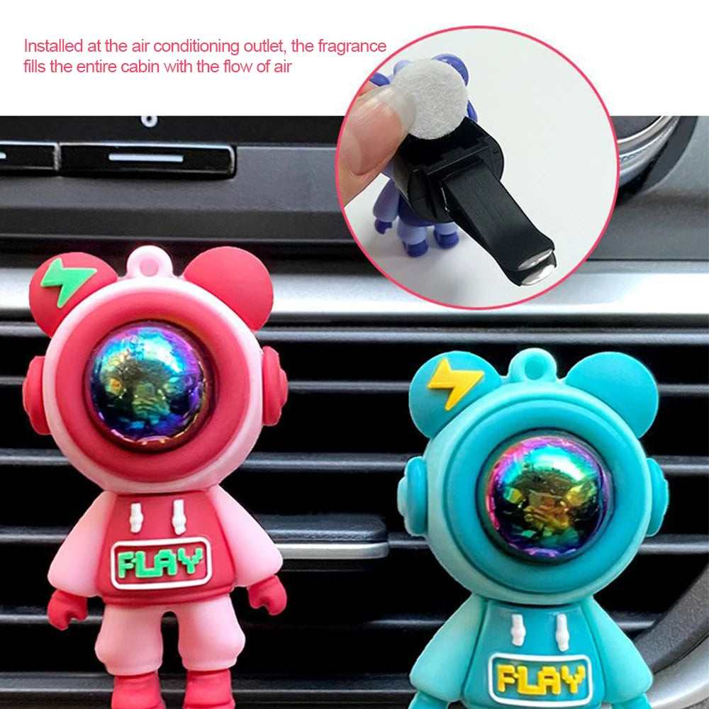 Car Air Outlet Perfume Clip Cartoon Astronaut Air Freshener Conditioning Air Outlet Aromatherapy Car Interior Decoration