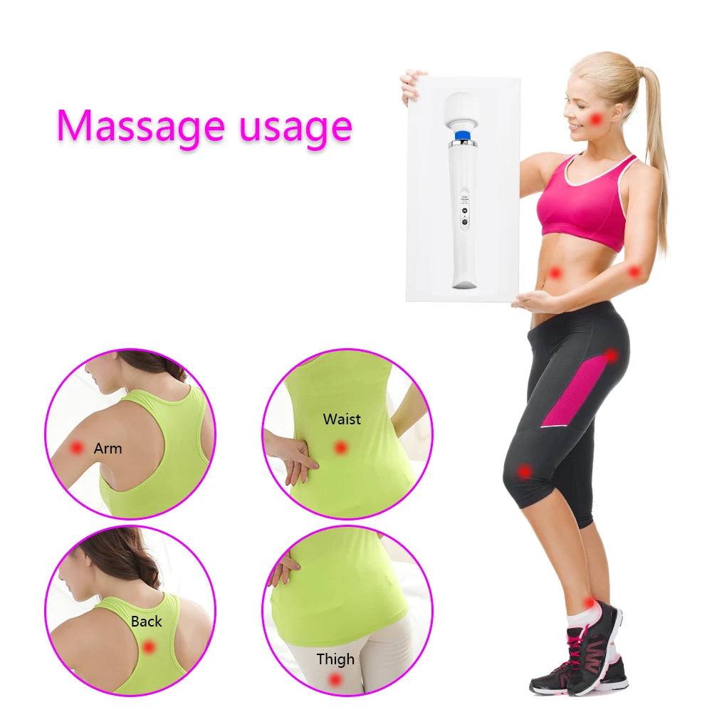 Multifunction Electric Body Massager 10 Speed Vibrations for Back/Neck/Leg Pain Muscle Pain Relief Deep Tissue Massage Stick