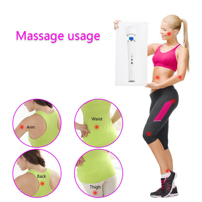Multifunction Electric Body Massager 10 Speed Vibrations for Back/Neck/Leg Pain Muscle Pain Relief Deep Tissue Massage Stick
