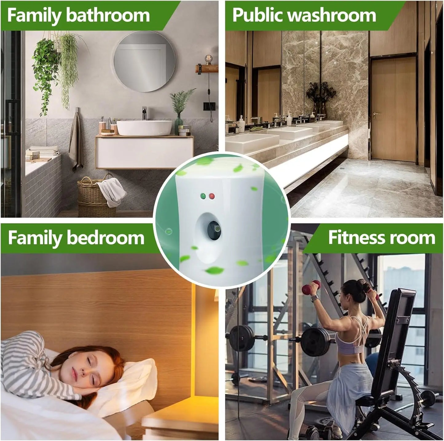 Air Freshener Aerosol Dispenser Fragrance Aerosol Spray Dispenser Car Household Wall-mounted Automatic Adjustable Aroma Diffuser