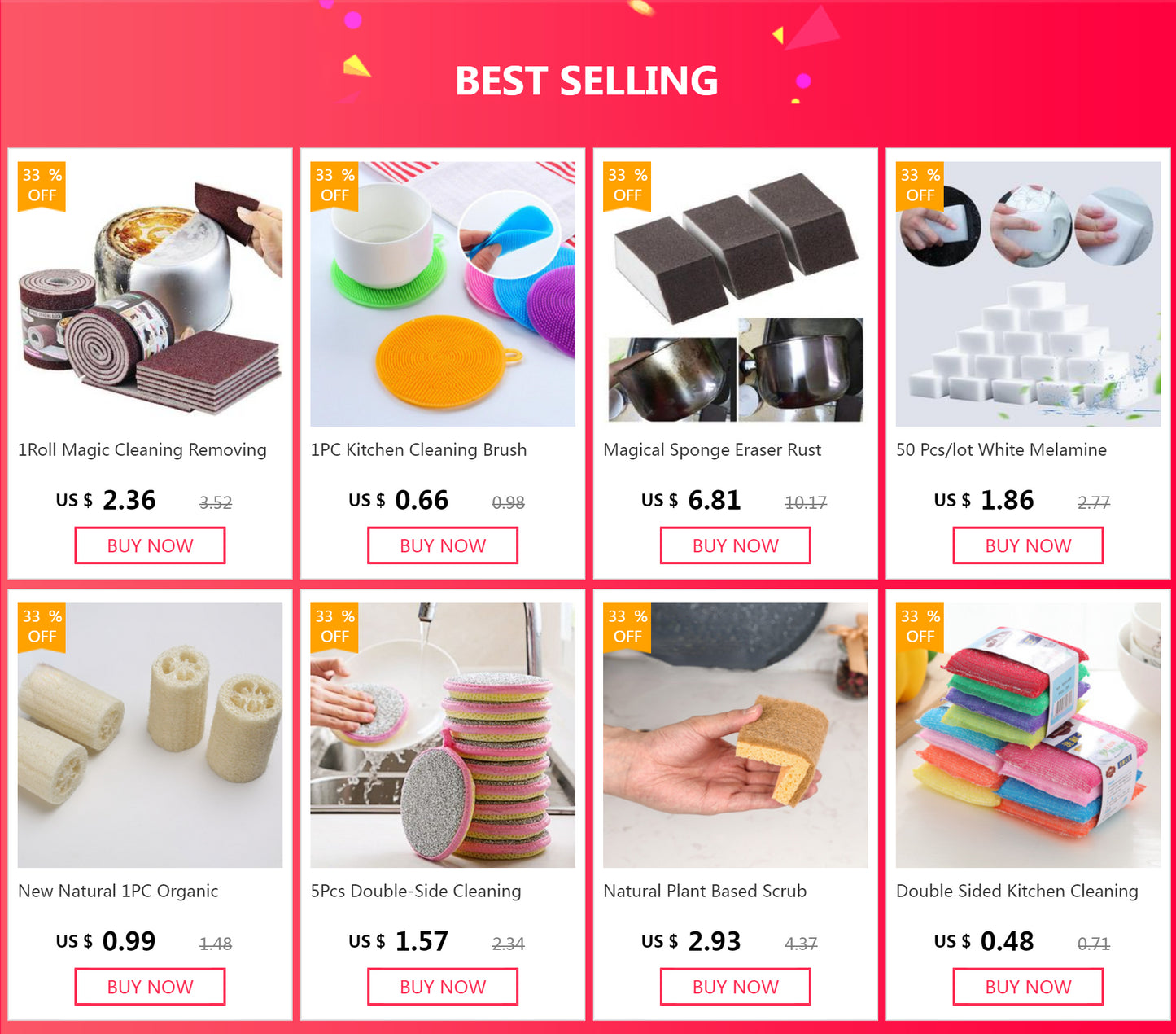 Kitchen Cleaning Brush Cleaner, 4Pcs Carborundum Sponge To Remove Dirt and Rust, Kitchen Accessories