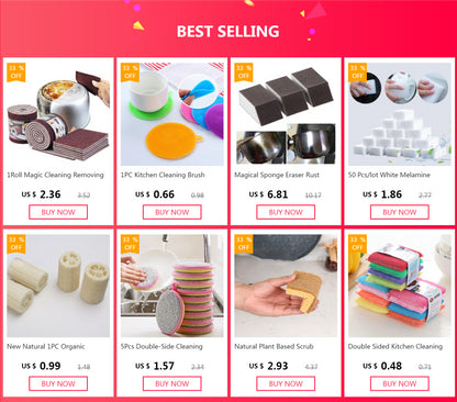 Kitchen Cleaning Brush Cleaner, 4Pcs Carborundum Sponge To Remove Dirt and Rust, Kitchen Accessories