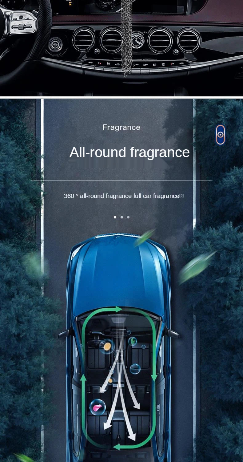 Car Perfume Pendant Air Freshener Hanging Perfume Empty Bottle Auto Interior Rearview Mirror Metal Lace Pendant Car Decoration