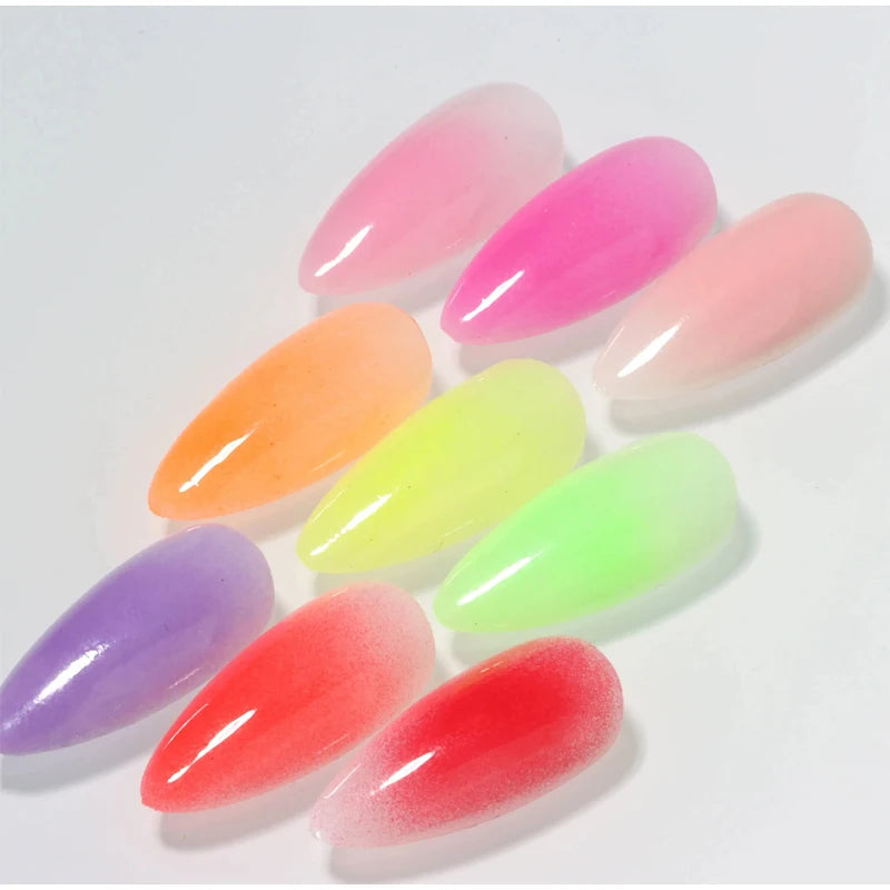 12 Color New Nails Spray Powder Gradient Ombre Nails Glitter Powder Spray Bottle Quick Drying Colorful Spray Powder Nails Care