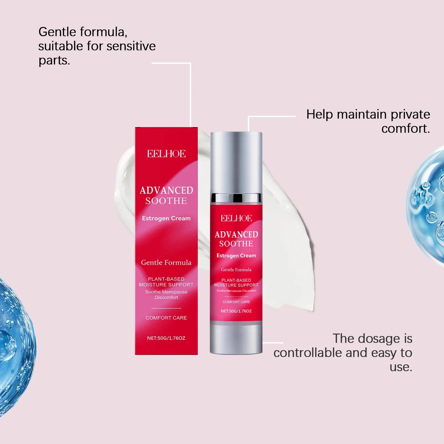 Intimate Care Cream for Women Daily Moisturizer Body Cream for Dry Sensitive Skin Winter Skincare Holiday Gift Festive Gift Set