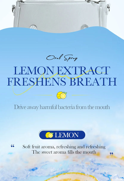 18ML Lemon Oral Fresh Mouth Spray Fresh Breath Eliminate Bad Breath Spray Deodorant Persistent Protable Fragrance No Alcohol