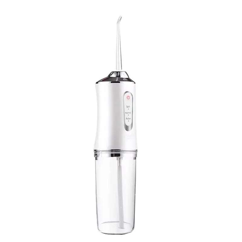 Oral Irrigator Portable Dental Water Flosser USB Rechargeable Water Jet Floss Tooth Pick 4 Jet Tip 220ml 3 Modes Dental Cleaner