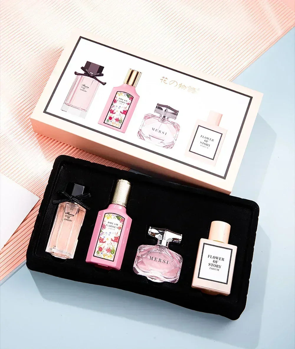Womens Perfume Floral Scent Eau de Parfum 110ml Gift Box Four Piece Set Pheromone Balminess Духи Fragrance For Her