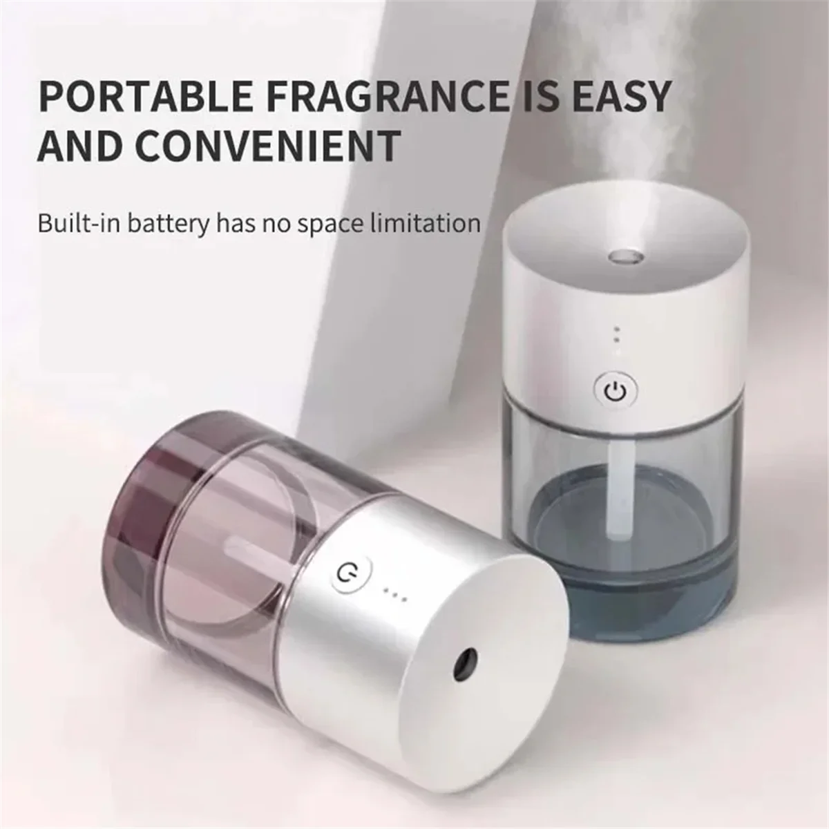 A42F  Car Air Freshener USB Rechargeable Essential Oil Diffuser Room Fragrance Diffuser Cool Mist Humidifier Scent Machine,A