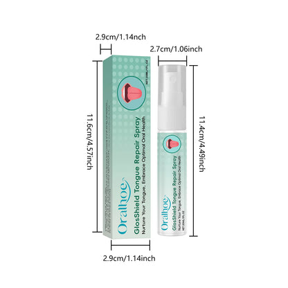 Oralhoe Fissured Tongue Relief Spray Reduce Swelling Remove Bad Breath Oral Hygiene Cleansing Prevent Ulcer Tongue Repair Spray