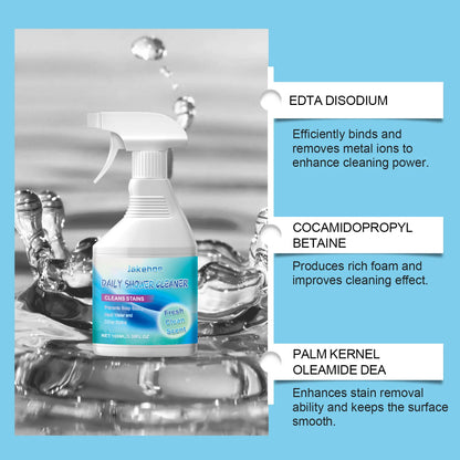 Jakehoe  Daily Shower Cleaner No-Rinse, No-Scrub, Daily Spray for Glass, Tile, Grout, Fresh Clean Scent