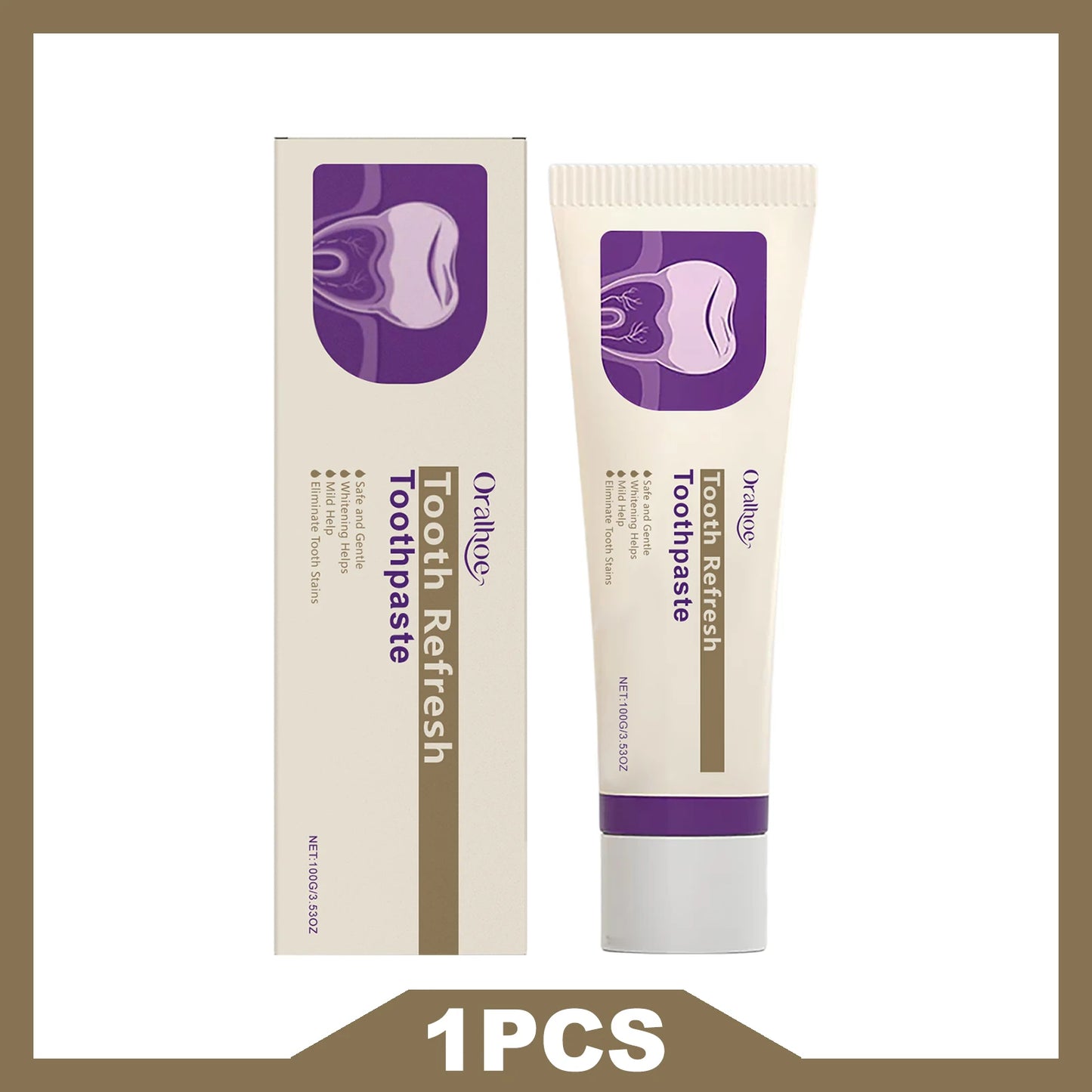 ORALHOE Tooth Stain Removal Toothpaste Refresh Breath Whiten Teeth Protect Gums Repair Enamel Maintain Healthy Boost Confidence