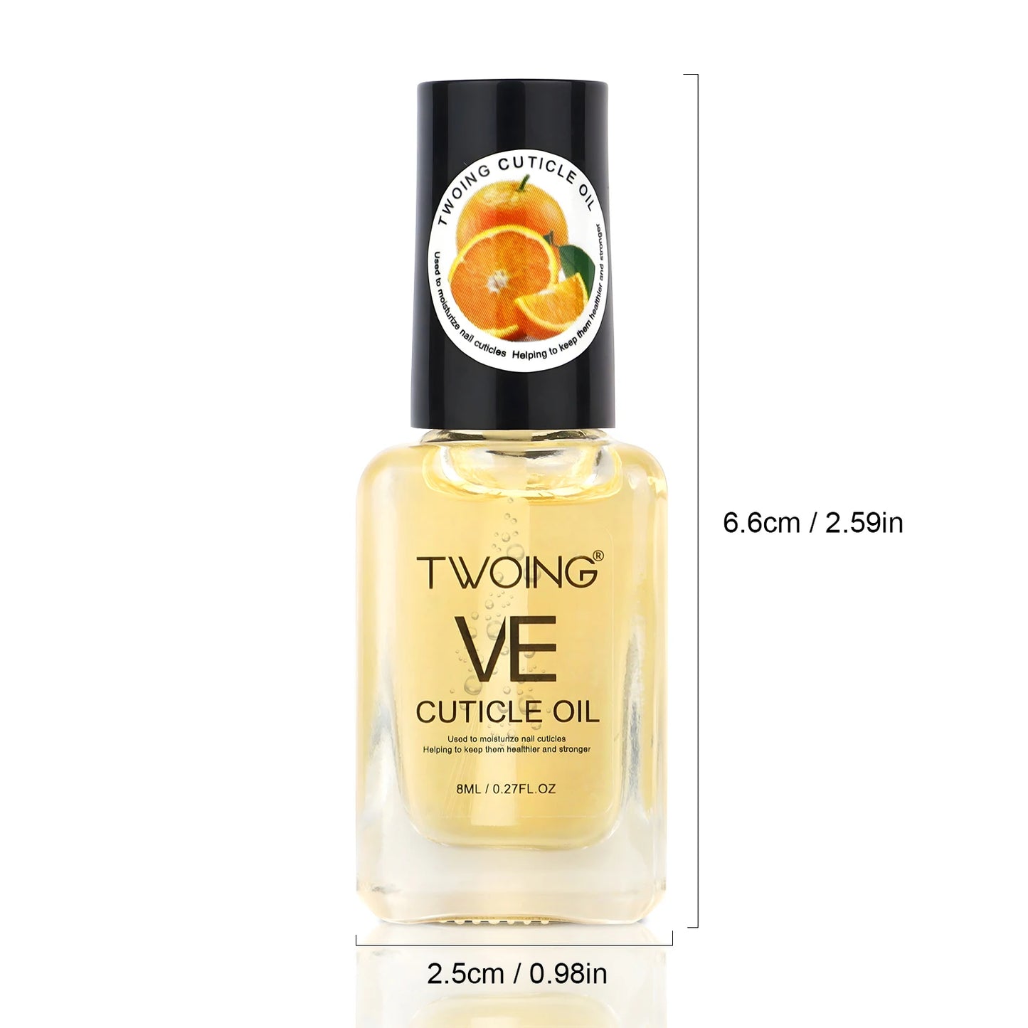 TWOING Vitamin E Nail Care Oils，Nail Cuticle Hydration & Nail Strengthening, Deeply Moisturizing for Healthier,Shinier,Nails 8ML
