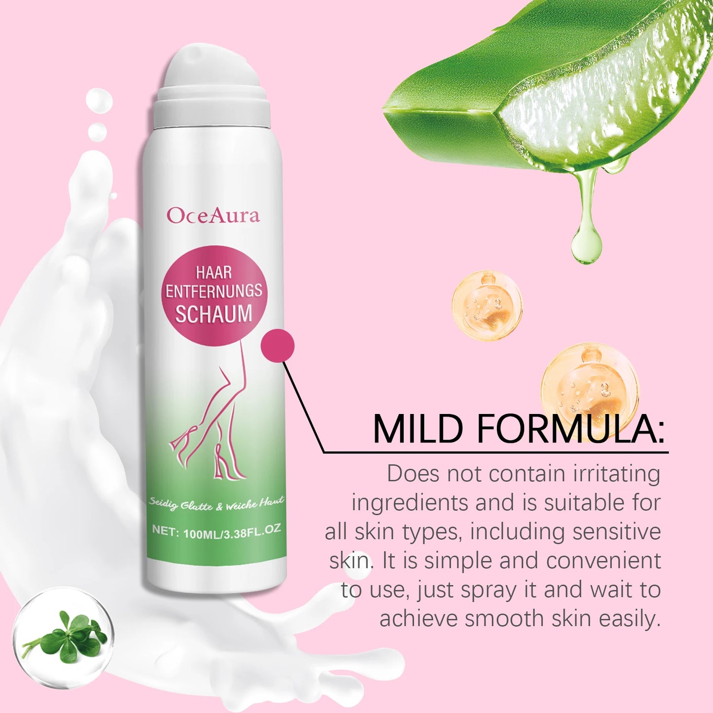 Painless Hair Removal Spray Permanent Fast Remove Body Armpit Leg Hair Growth Inhibitor Intimate Part Depilatory Cream for Men