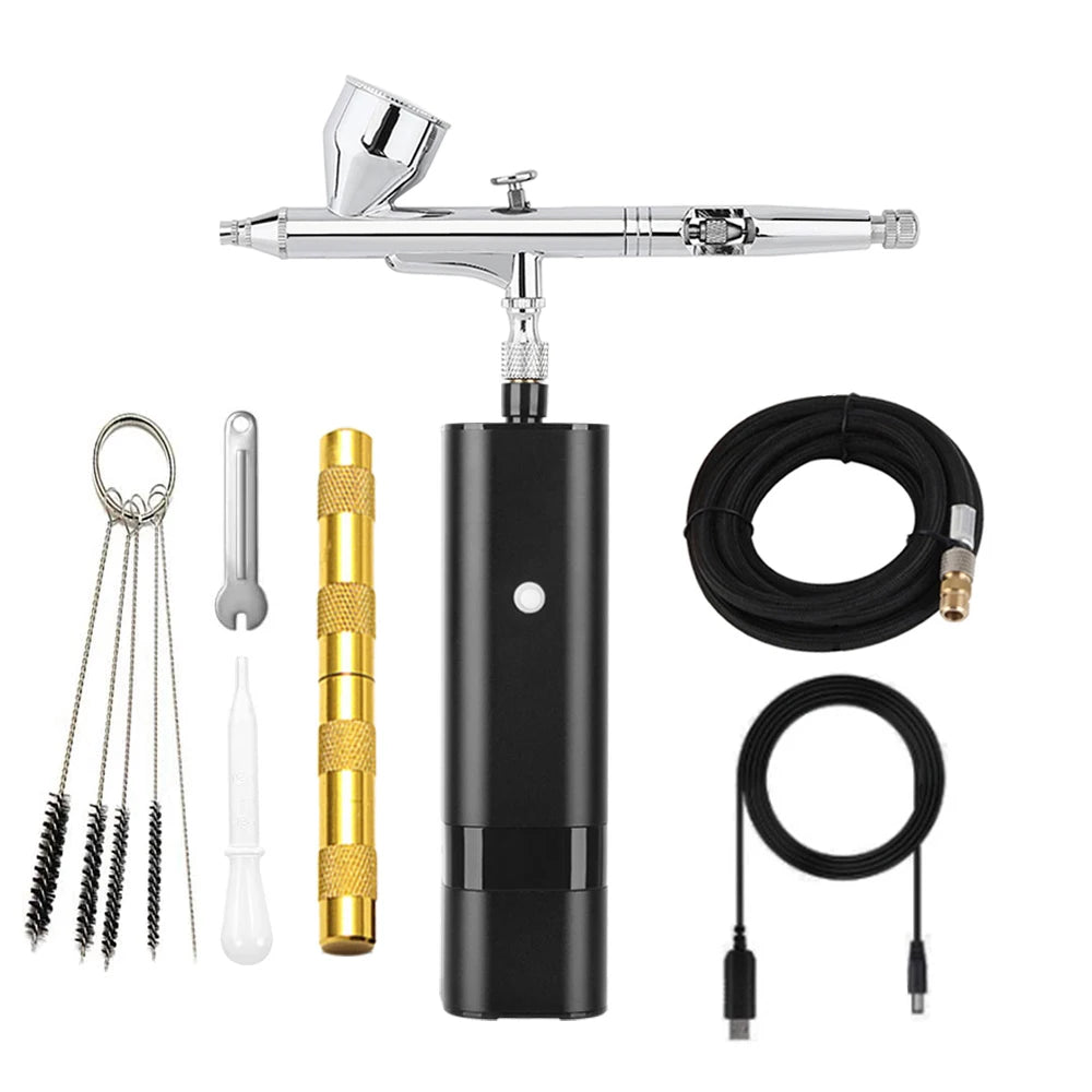 Travel Beauty Care Easy Use Salon Airbrush With Compressor Make Up Nail Art Design Spray Facial Kit For Women Gift