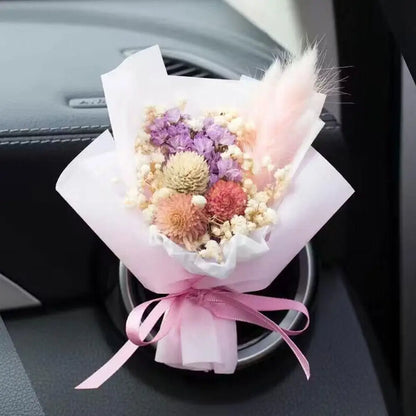 Dried Flower Car Air Freshener Car Air Outlet Aromatherapy For Girls Bouquet Auto Vent Clip Car Accessories Car Decoration