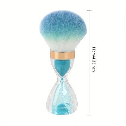 Nail Art Dust Brush For Nails Hourglass Handle Powder Remove Soft Cleaning Nail Brush For Manicure Gel Nail Accessories Tool