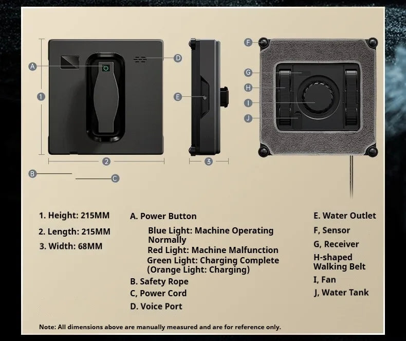 Window Cleaning Robot Battery-Four Spray Heads,Automatic Window Cleaner,Smart Home For Clean Glass,Home,Tile To Clean Tiles