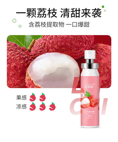 Oral Freshening Spray Natural Fruity Flavor Freshener Spray Oral Care Spray Portable Long-lasting Remove Oral Odor for Smoker