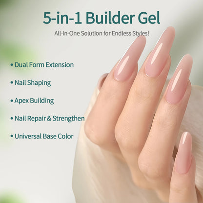 Nailpop Professional Builder Gel UV Hard Gel for Nail Strengthen Quick Building Long Lasting Soak Off Extension Gel 30/100g