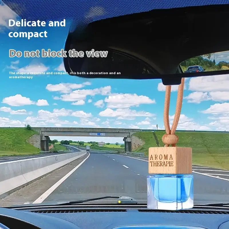 Wood Hanging Car Air Freshener Diffuser Perfume Aromatherapy Essential Oil Bottle Hanging Car Air Freshener Car Auto Accessories