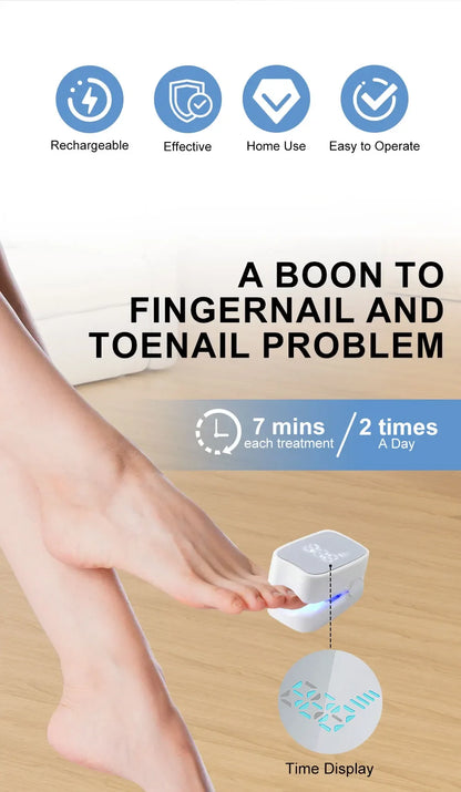 Nails Fungus Laser Treatment Device Rechargeable UV Lamp Fingernails Toenails Onychomycosis Therapy Sterilize Repair Care Tools