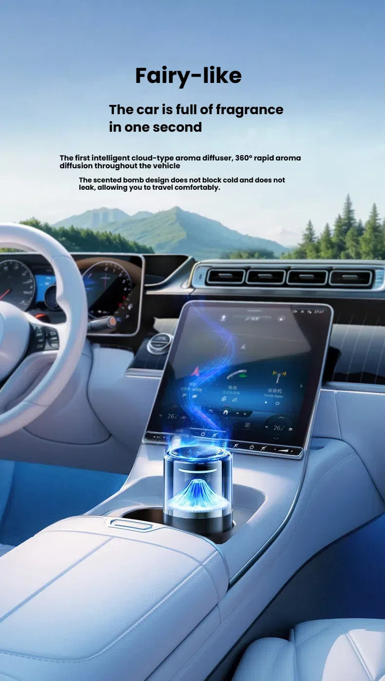 2025 Model Smart Car Air Freshener - Premium Automotive Fragrance Device with Cloud-View Atomization, Filling the Car with Fragr