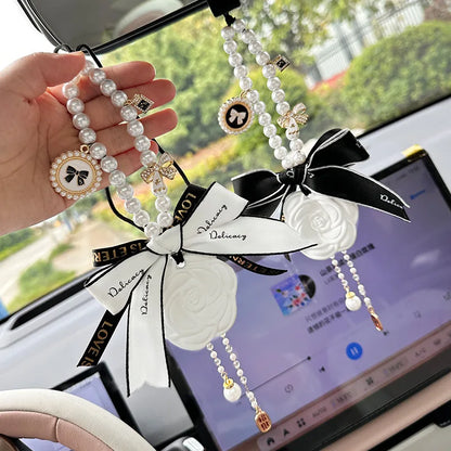 Gypsum Car Hanging Air Freshener With Essential Oil Perfume for Car Styling Aroma Air Purifier Interior Decorations Ornament