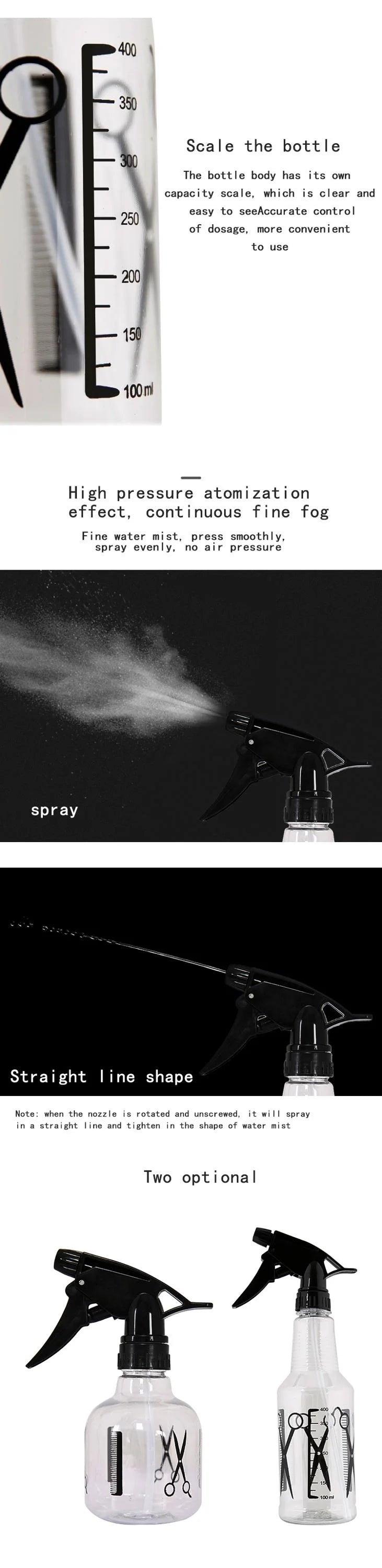 250ML Hairdressing Spray Bottle Salon Barber Hair Tools Water Sprayer Transparent Make-up Style Portable Plastic Spray Bottles