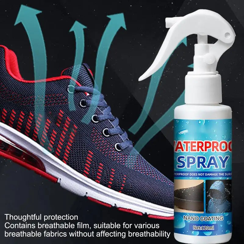 120ml Waterproof Spray for Shoes Lasting Fabric Shoe Protector Spray Nano Protection Shoe Stain Protector Spray for Sneakers