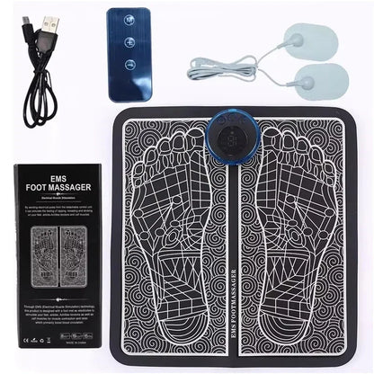 Foot Massage Mat Massager Feet Ems Calf Electric Tool Device Blood Circulation Spa Exerciser Insoles Myostimulator Machine Detox