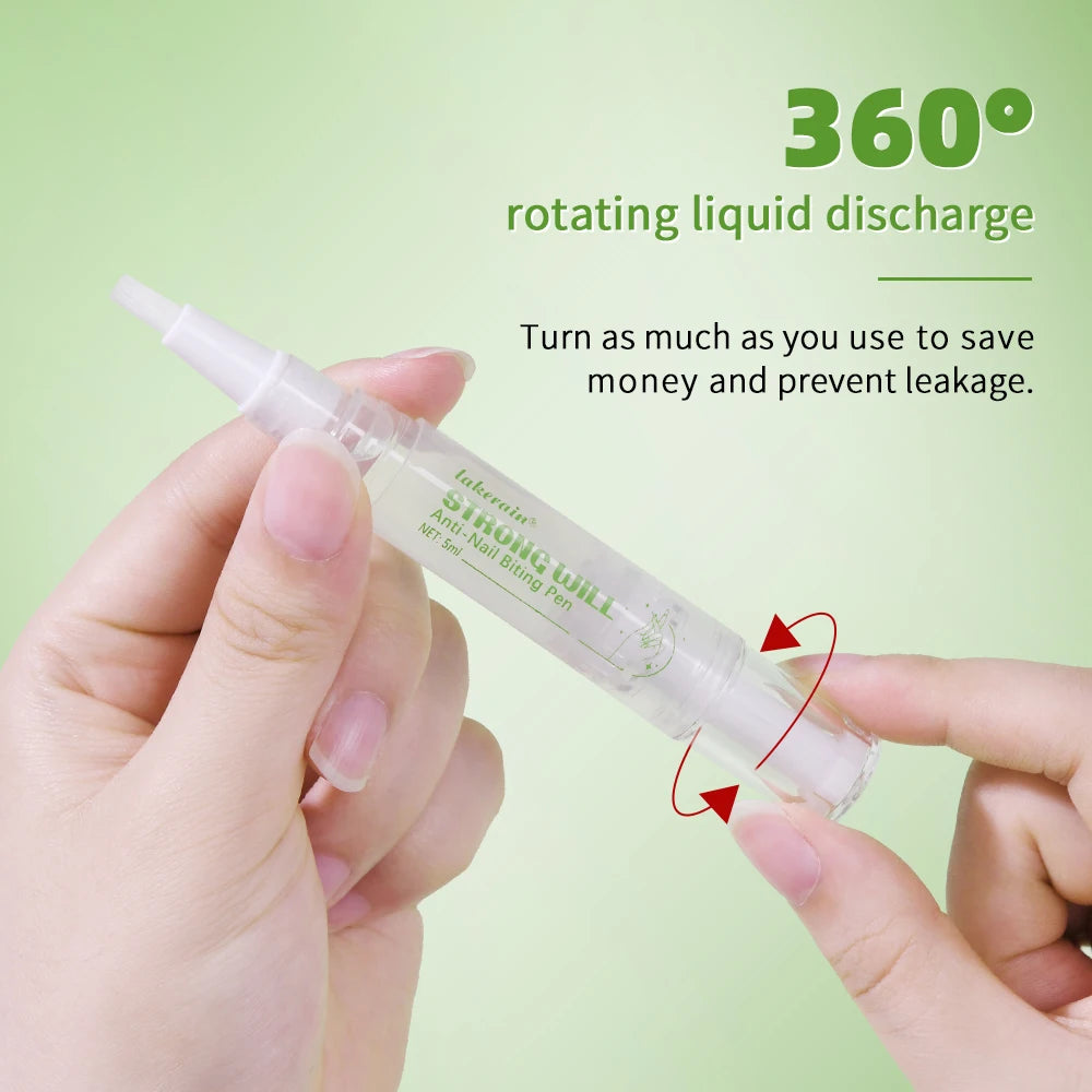Lakerain Anti-Nail Biting Pen Strong Bitter Protect Nails Apply Quickly Safe Ingredients Natural Moisturizing Nail Pen Care Tool