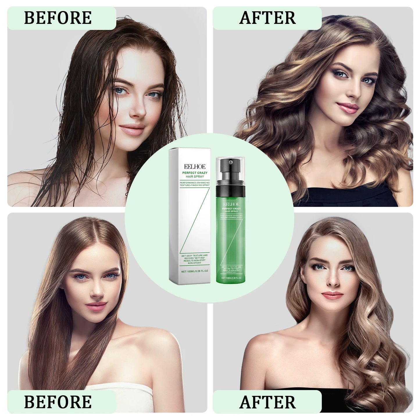 Hair Spray Adds Instant Volume Texture Thickness Light Hold Great for Men and Women Suitable for All Hair Types