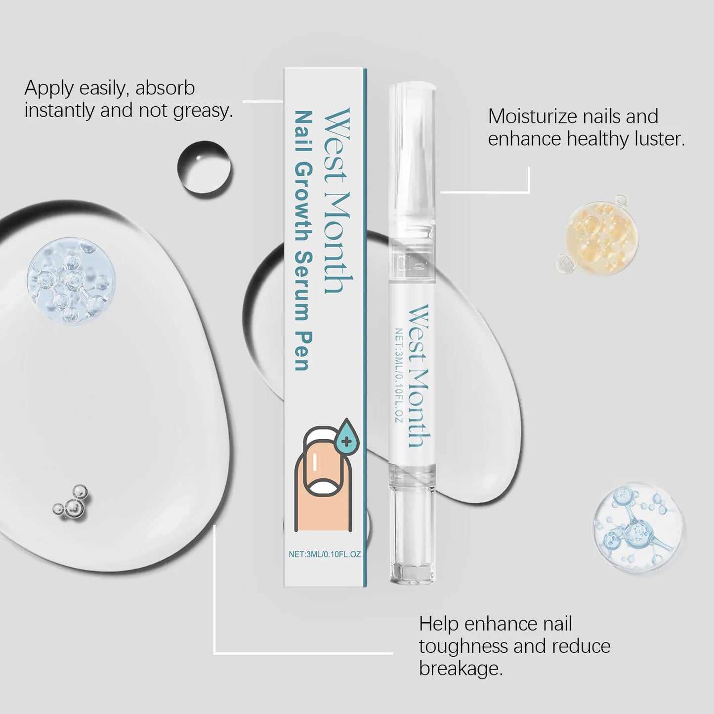 Nail Care Pen Deeply Nourishing Repairing Damaged Nails Surface Promote Nail Growth Reduce Dryness Strengthen Nail Cuticle Oil