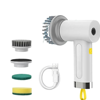 Kitchen Cleaning Tool USB 5 in 1 Cleaner Bathroom Bathtub Clean Brush Spin Scrubber Electric Cleaning Brush to Dishwashing Sink