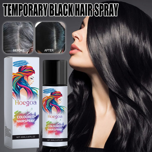 Temporary Black Hair Color Spray Washes Out Easily For Root Touch Up Party Cosplay Instant Coverage Safe For All Hair Types