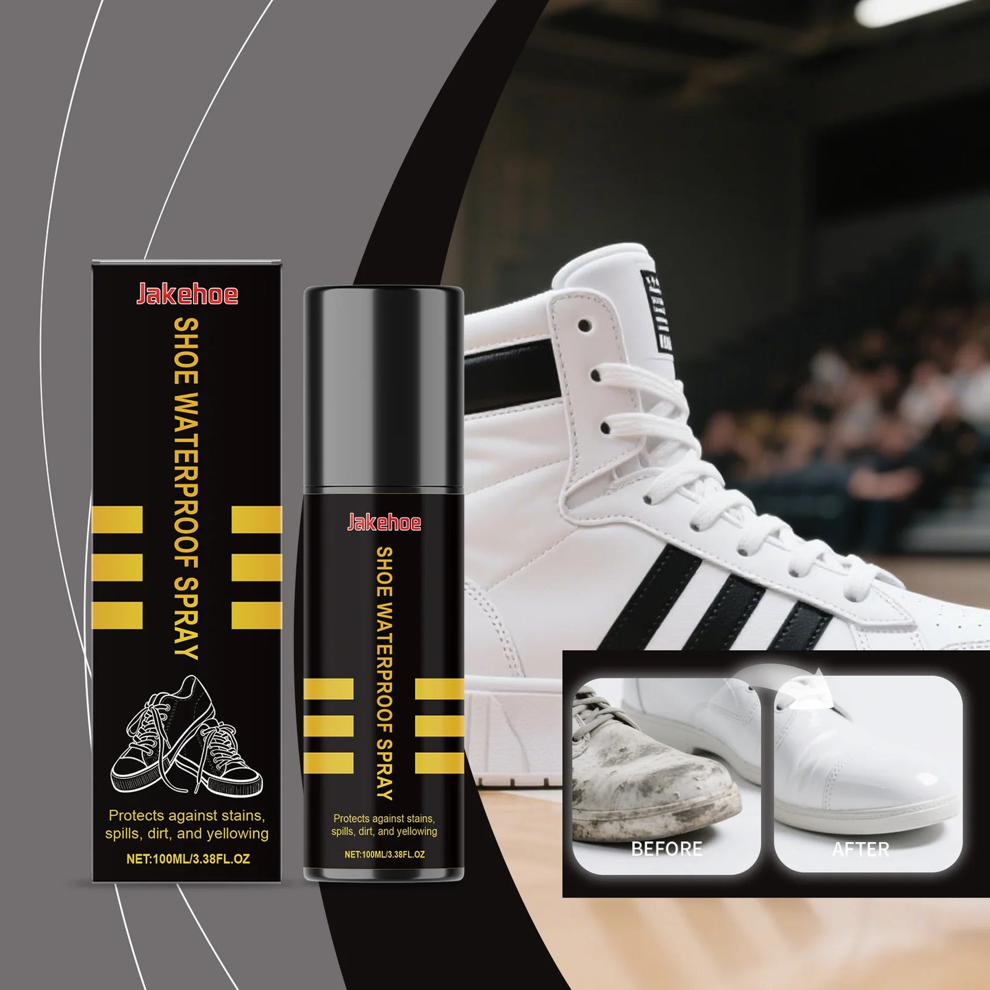 Shoe Waterproof Spray Effectively Remove Stain Dirt Prevent Yellowing Keeping Shoe Dry Snow-Proof Cleaning Decontamination Spray