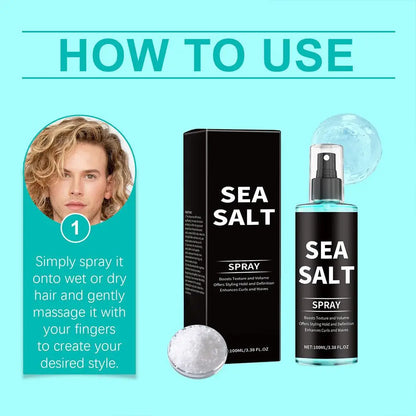 Sea Salt Texturizing Spray For Hair-Volumizing Curl Enhancing Spray Lightweight Hold, Adds Beachy Waves, Natural Matte Finish