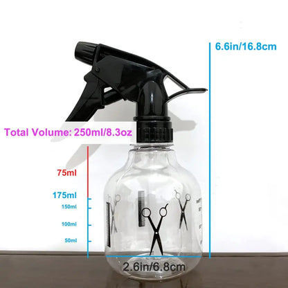 250ML Spray Bottle Adjustable Spray Container for Hair Plant and Home Cleaning Styling Tools Salon Barbershop Accessories