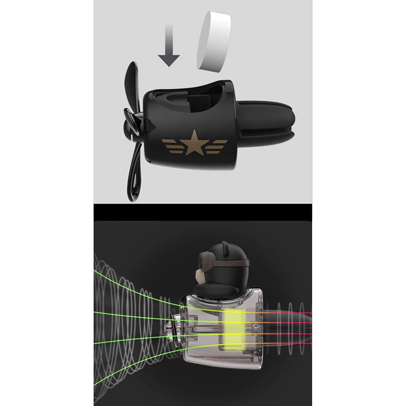 1Pc Car Air Freshener Aromatherapy Rotating Propeller Air Outlet Fragrance Flavor Bear Car Accessories