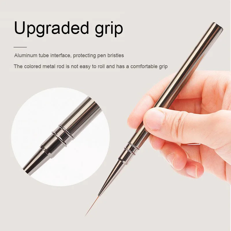 Nails Art Liner Brushes Striping Drawing Elongated Lines Painting 6/9/12/15/18mm Nail Professional Manicure Tool ZJS02